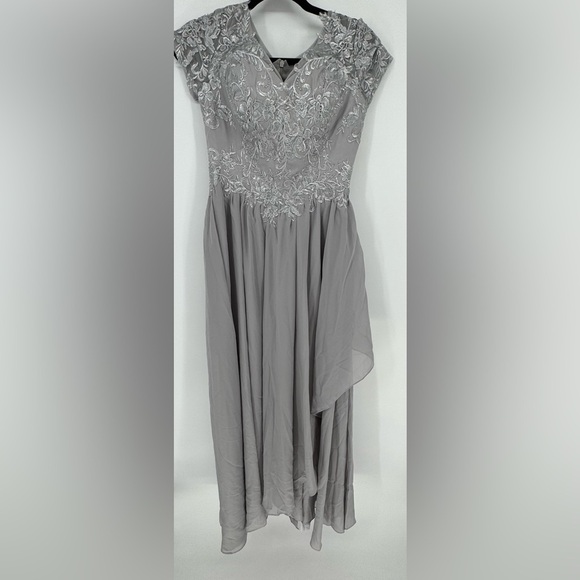 Lace Chiffon Long Formal Wedding Evening Gown - Picture 1 of 10